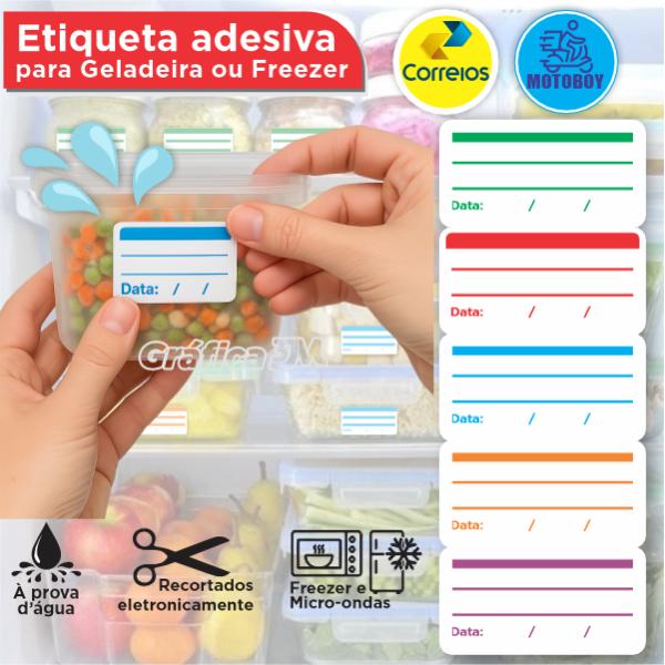 Etiqueta para refrigerador e freezer
